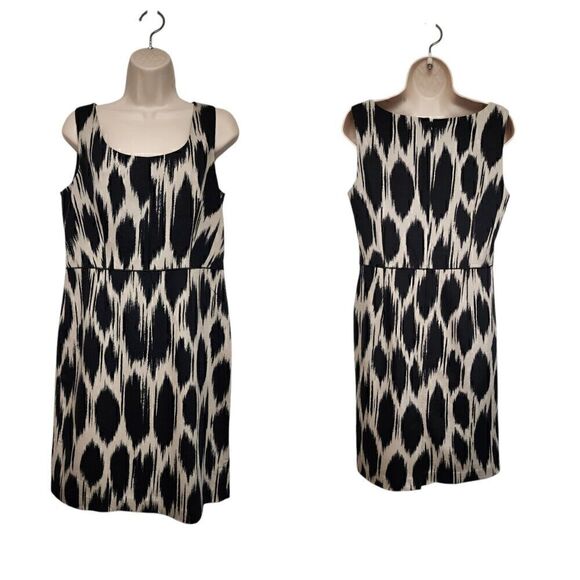 Ann Taylor Knee Length Silk Blend Cocktail Sleeveless Sheath Dress Size 8 - Picture 1 of 8